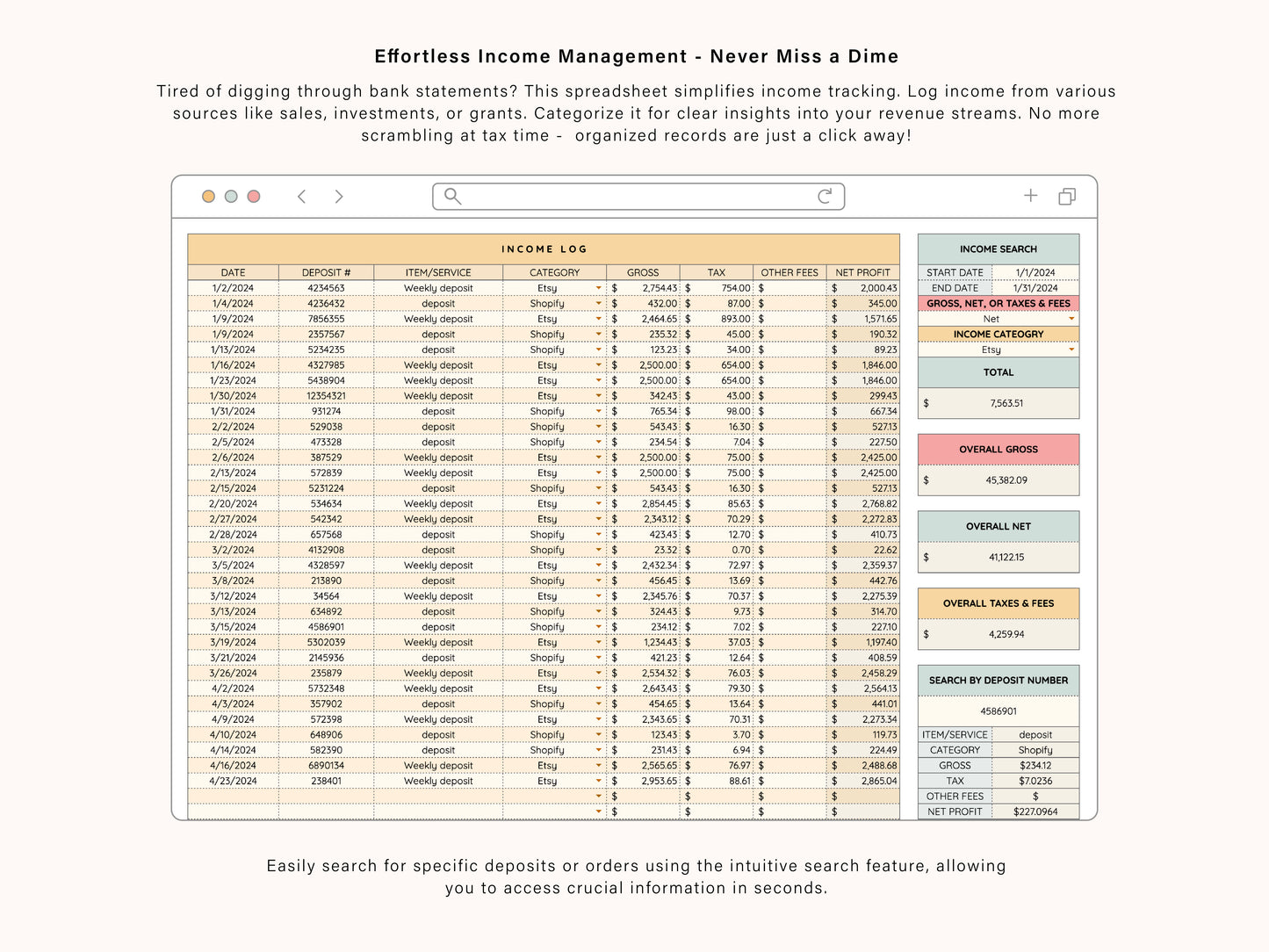 Business Bookkeeping | Google Sheets Template