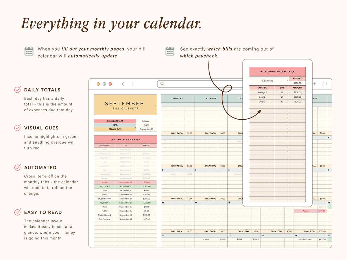 All-In-One Budget Spreadsheet | Google Sheets Template
