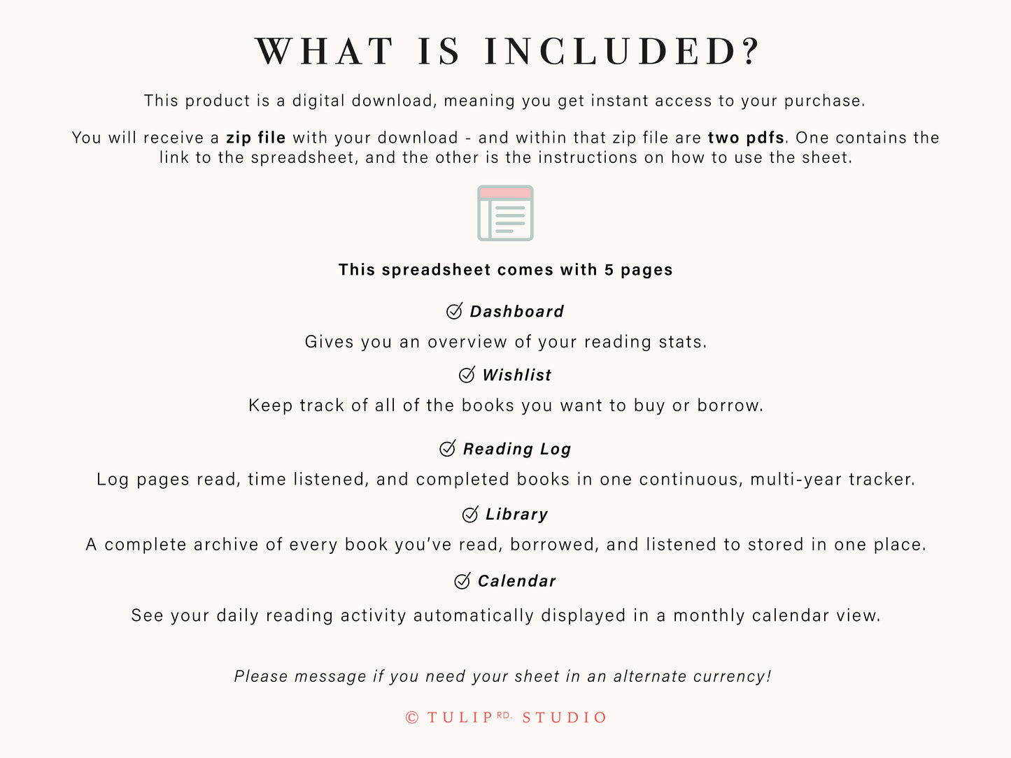 Book Tracking Spreadsheet | Google Sheets
