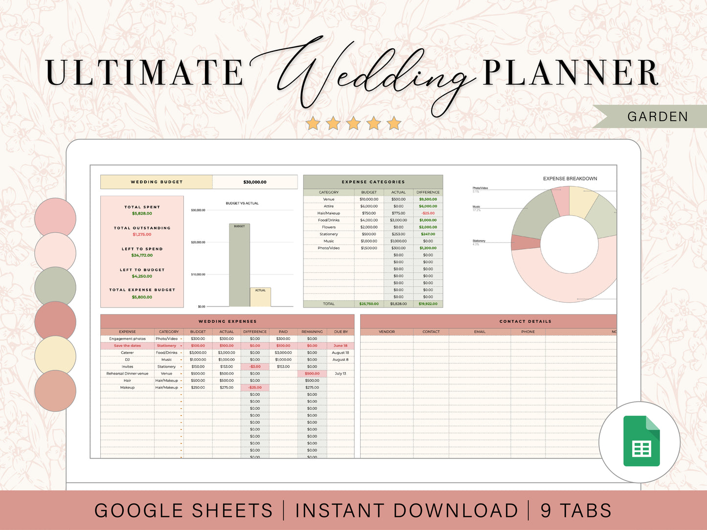 Wedding Planner | Google Sheets Template