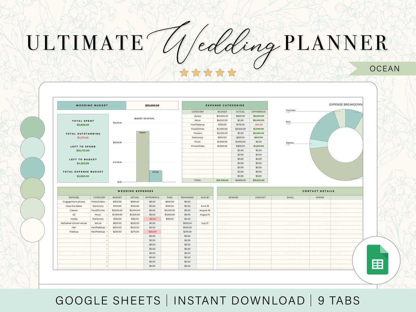 Wedding Planner | Google Sheets Template