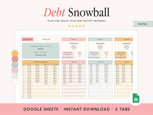 Debt Snowball Spreadsheet | Google Sheets Template