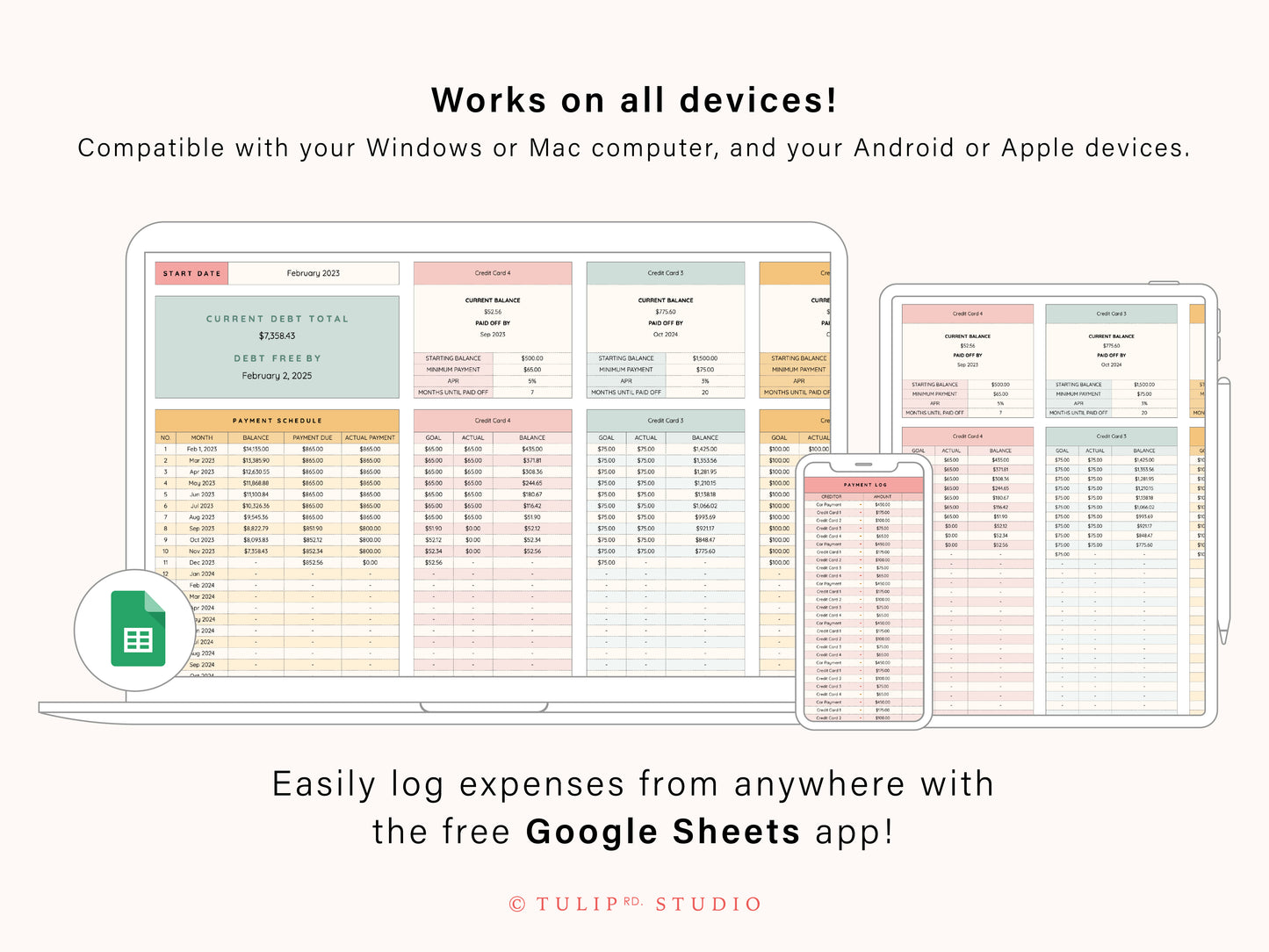 Debt Snowball Spreadsheet | Google Sheets Template