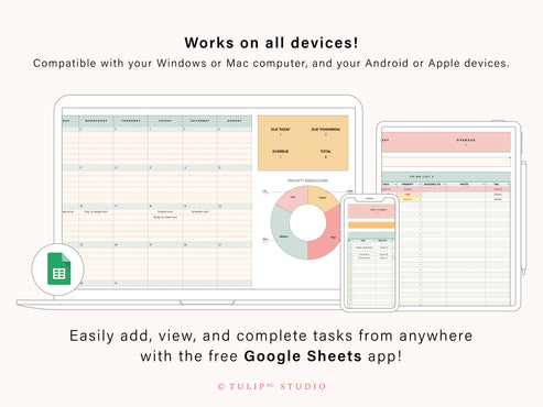 Task Tracking Spreadsheet | Google Sheets Template – Tulip Rd. Studio