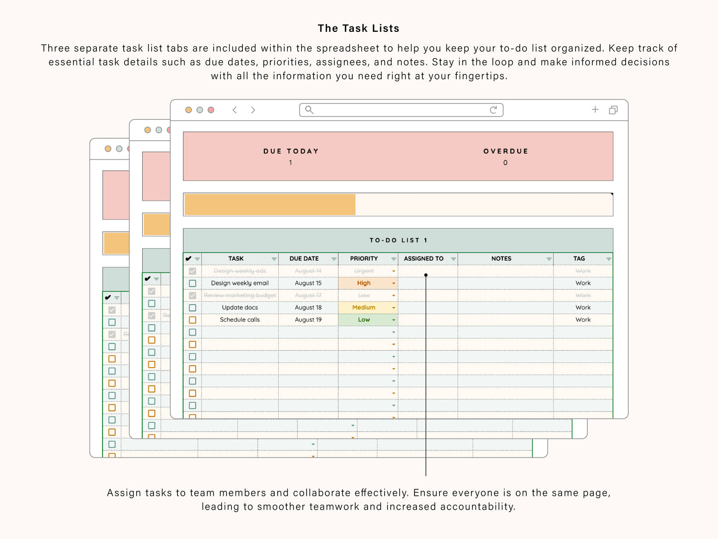 Task Tracking Spreadsheet | Google Sheets Template