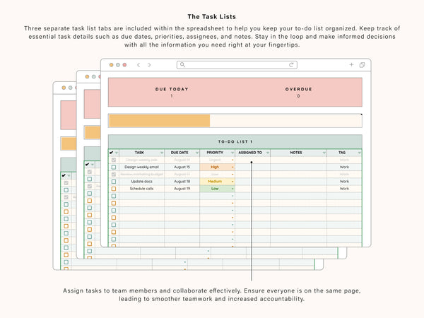 Task Tracking Spreadsheet | Google Sheets Template – Tulip Rd. Studio