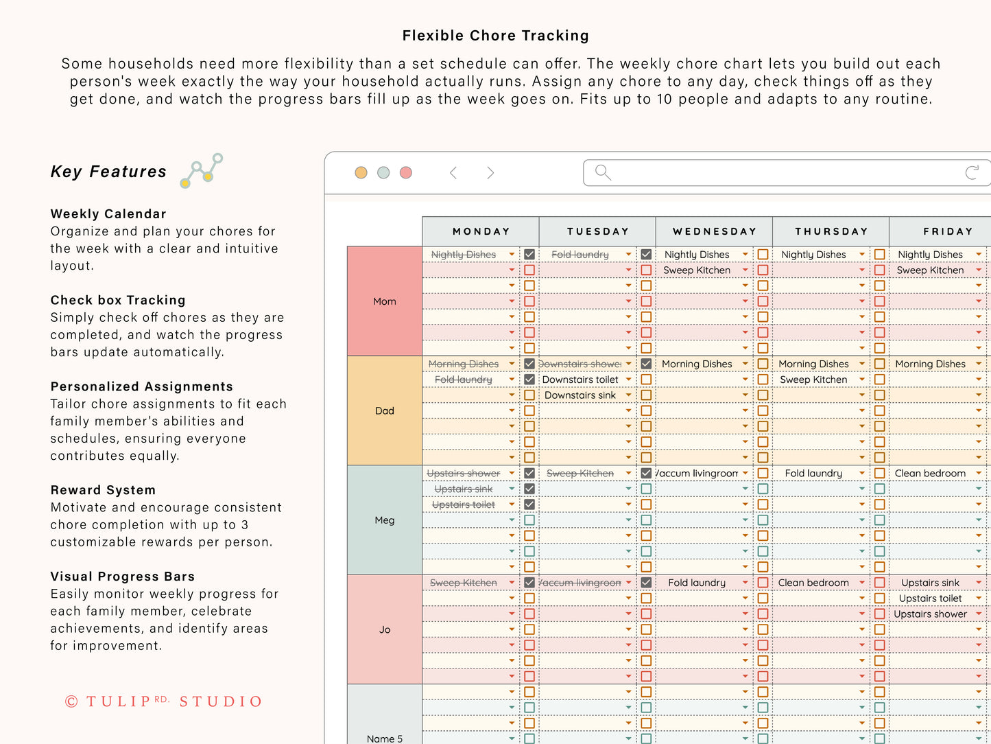 Chore Chart | Google Sheets Template
