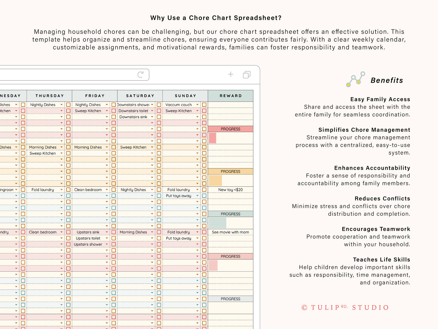 Chore Chart | Google Sheets Template