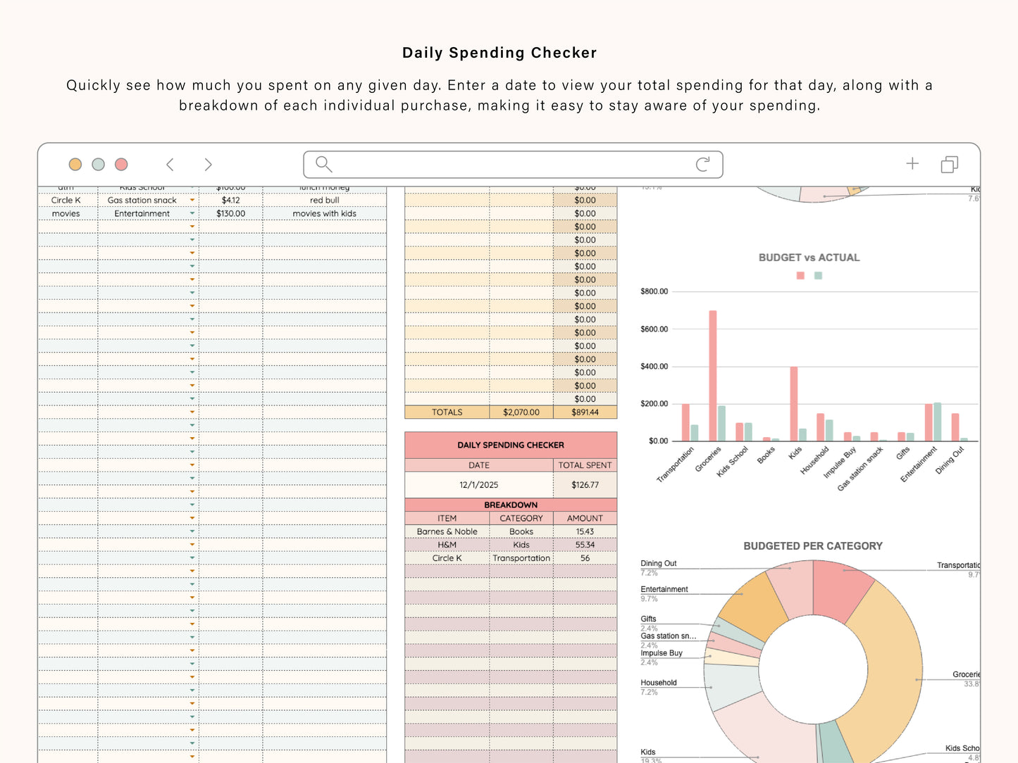 Expense Tracking Spreadsheet | Google Sheets Template