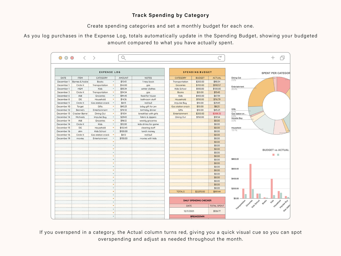 Expense Tracking Spreadsheet | Google Sheets Template
