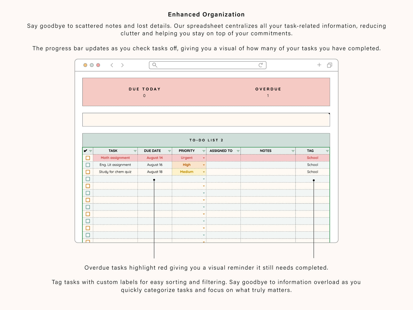 Task Tracking Spreadsheet | Google Sheets Template