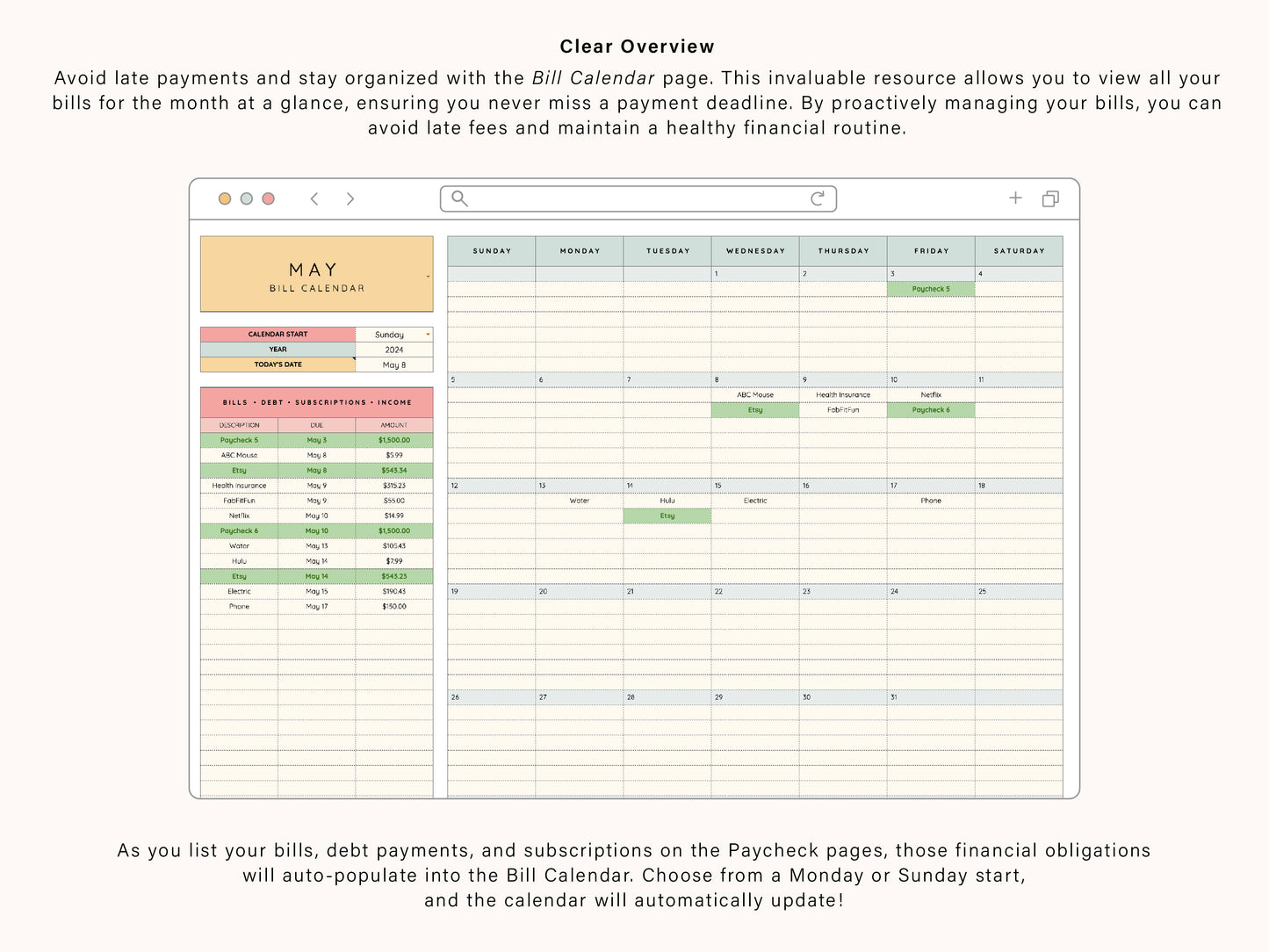 Paycheck Budget Spreadsheet | Google Sheets Template