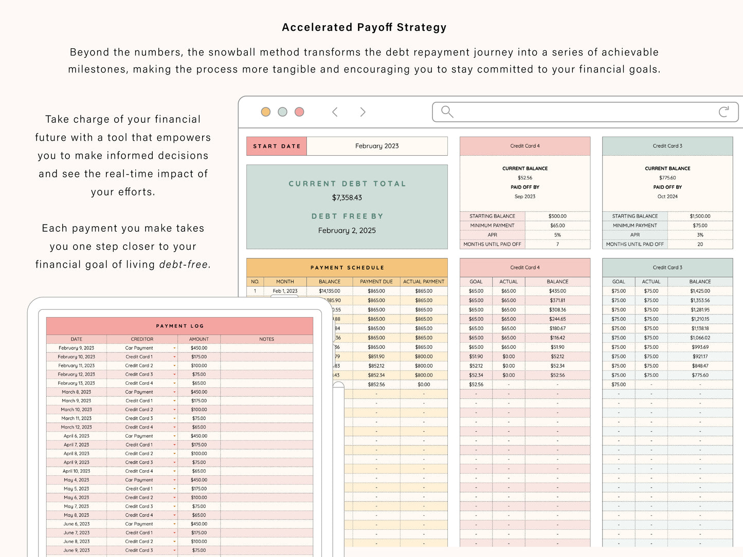 Debt Snowball Spreadsheet | Google Sheets Template