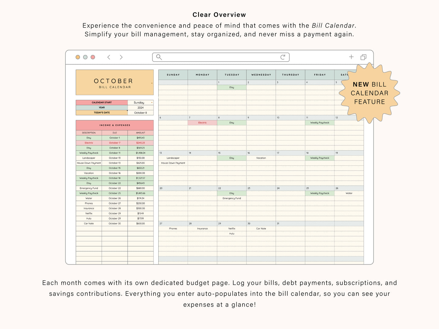 Multi-Account Budget Spreadsheet | Google Sheets Template