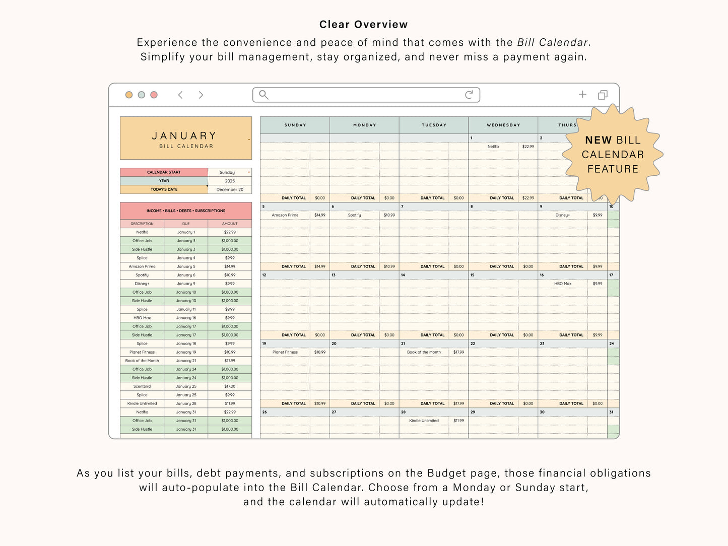 All-In-One Budget Spreadsheet | Google Sheets Template