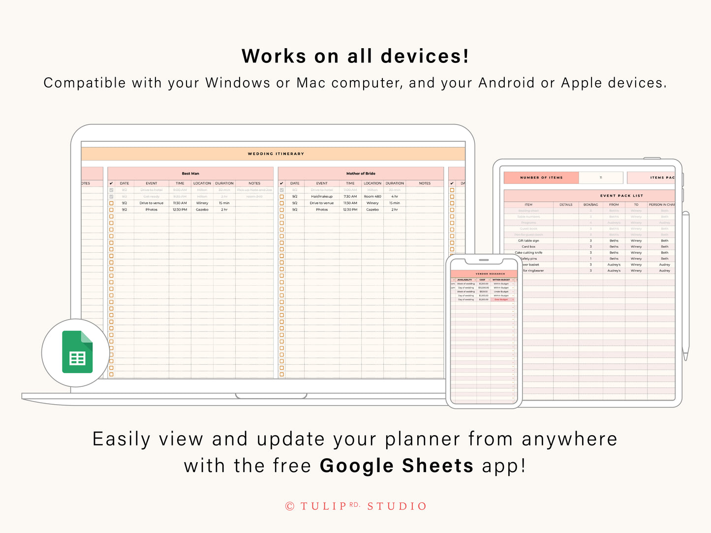 Wedding Planner | Google Sheets Template