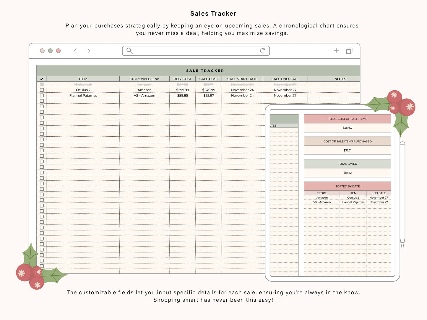 Holiday Planner | Google Sheets Template