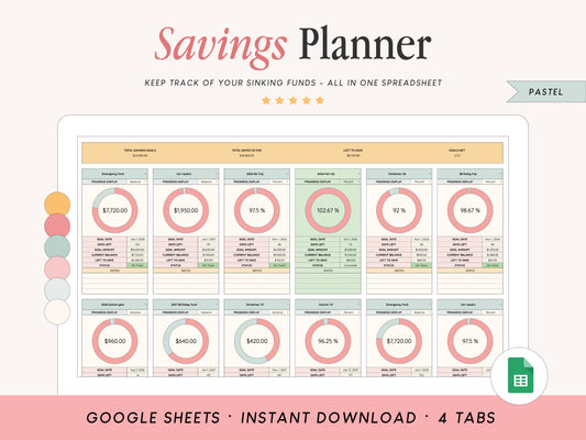 Savings Planner | Google Sheets Template